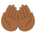 🤲🏾 palms up together: medium-dark skin tone display on Google